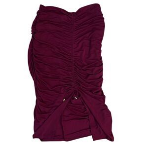 Nicole Miller Women's Ruched Midi Dress Red XL Party Cocktail